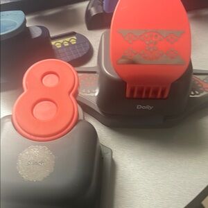 Fiskars Red and Gray Decorative Punch Set